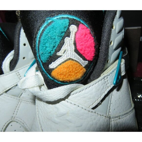 Nike Air Jordan 8 Retro South Beach Leather Kicks Men's 11 Sneakers 3044381-113 - Picture 3 of 10